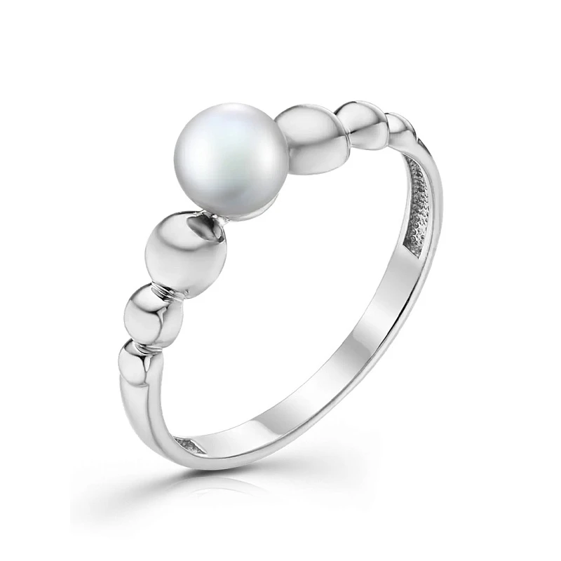 Кольцо  серебряное с жемчугом
