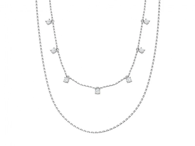 Колье  серебряное с фианитом