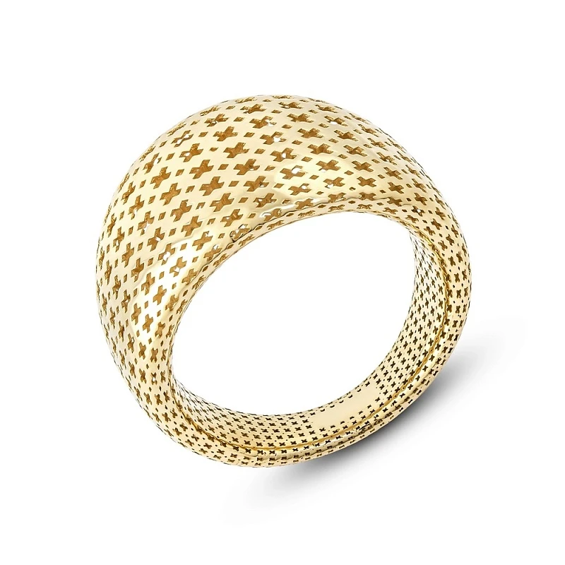 Кольцо  из серебра с лимонной позолотой