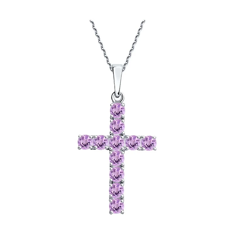 Подвеска  серебряная с аметистом