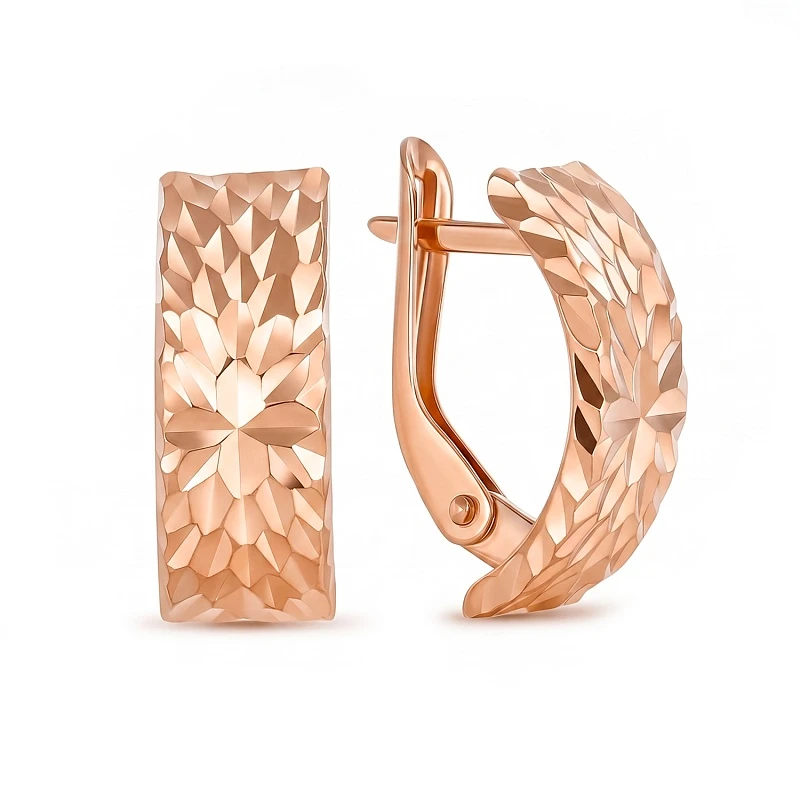 Серьги  из красного золота