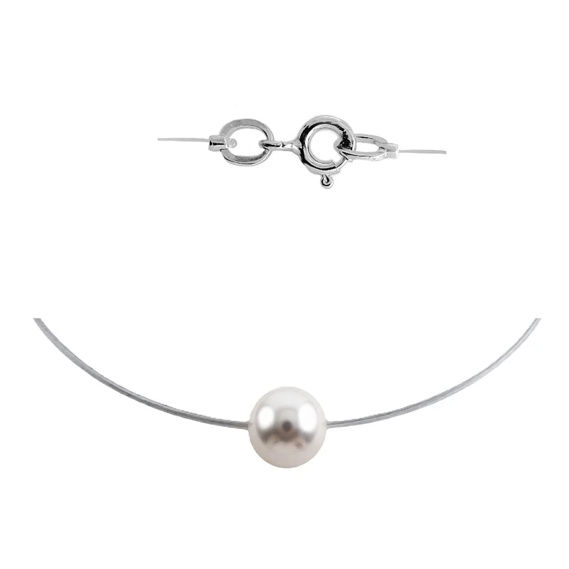 Колье  серебряное с жемчугом