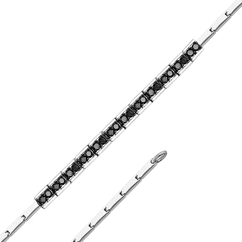 Браслет  из белого золота с природным бриллиантом