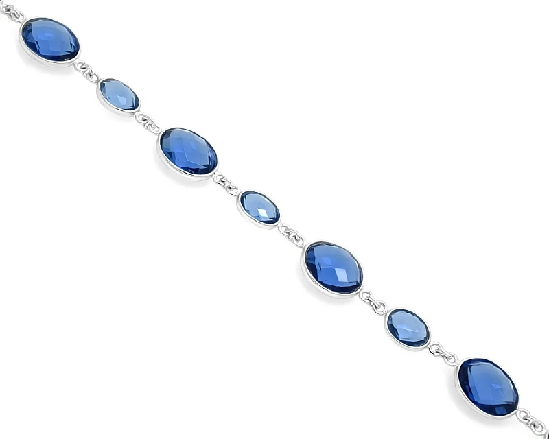 Браслет  серебряный с танзанитом