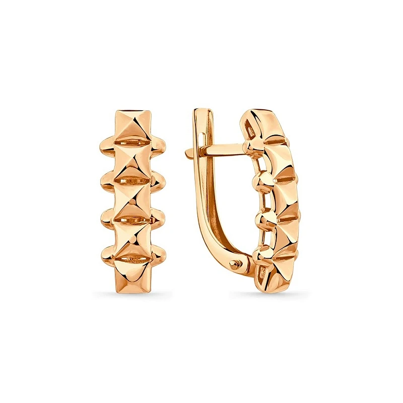 Серьги  из красного золота