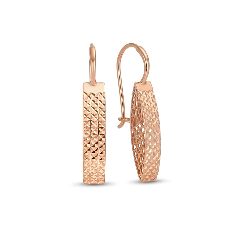 Серьги  из красного золота