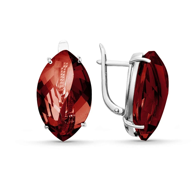 Серьги «Гранат» золотые