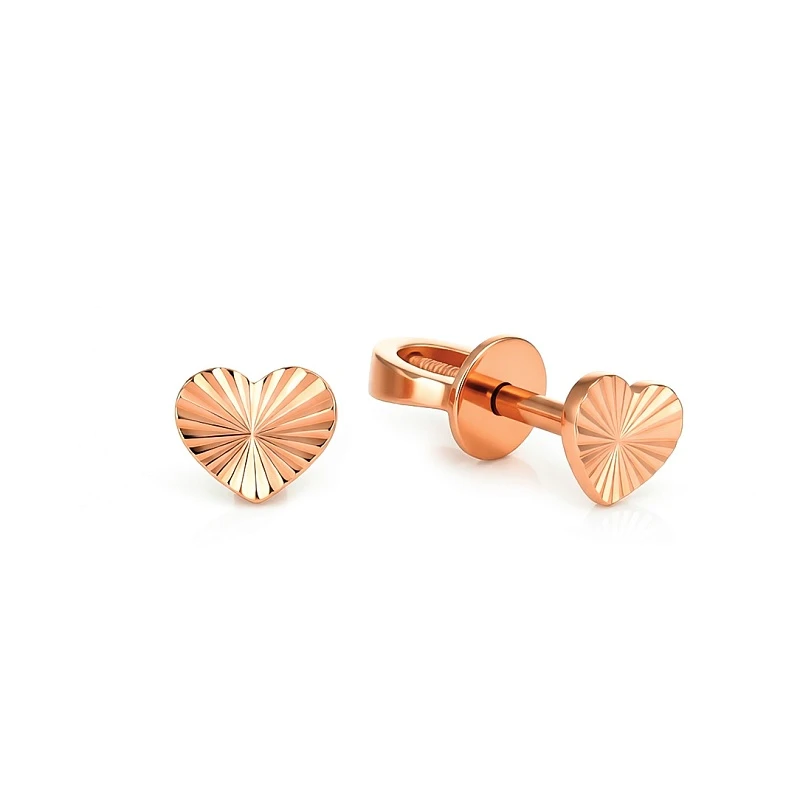 Серьги  из красного золота