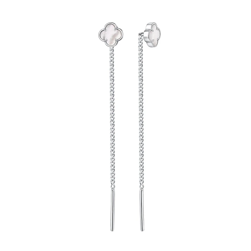 Серьги  серебряные с перламутром