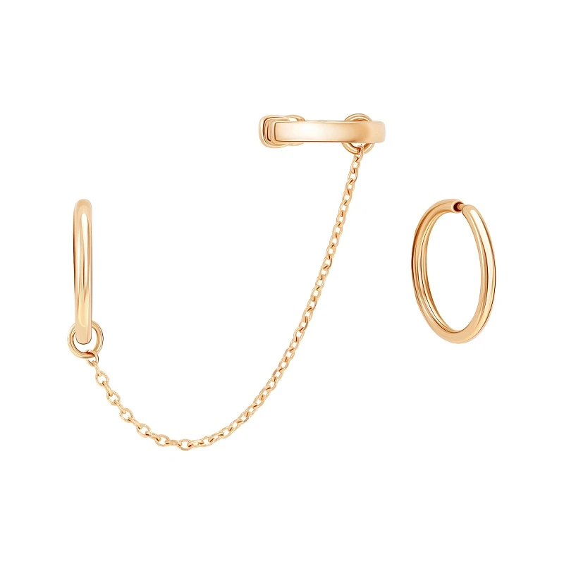 Серьги  из красного золота