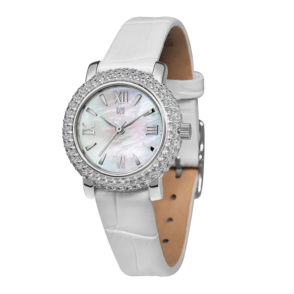 Часы  серебряные с перламутром