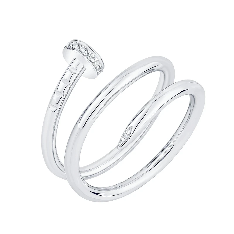 Кольцо  серебряное с фианитом