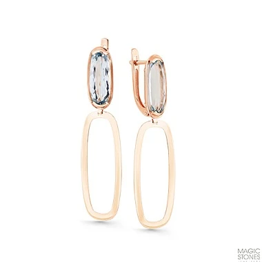 Серьги «MAGIC STONES» золотые