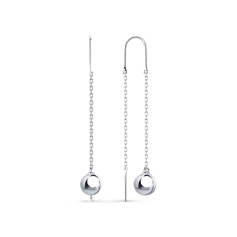 Серьги  серебряные