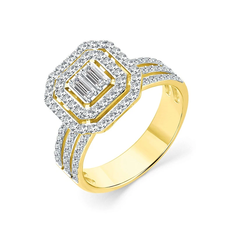 Кольцо  золотое с природным бриллиантом