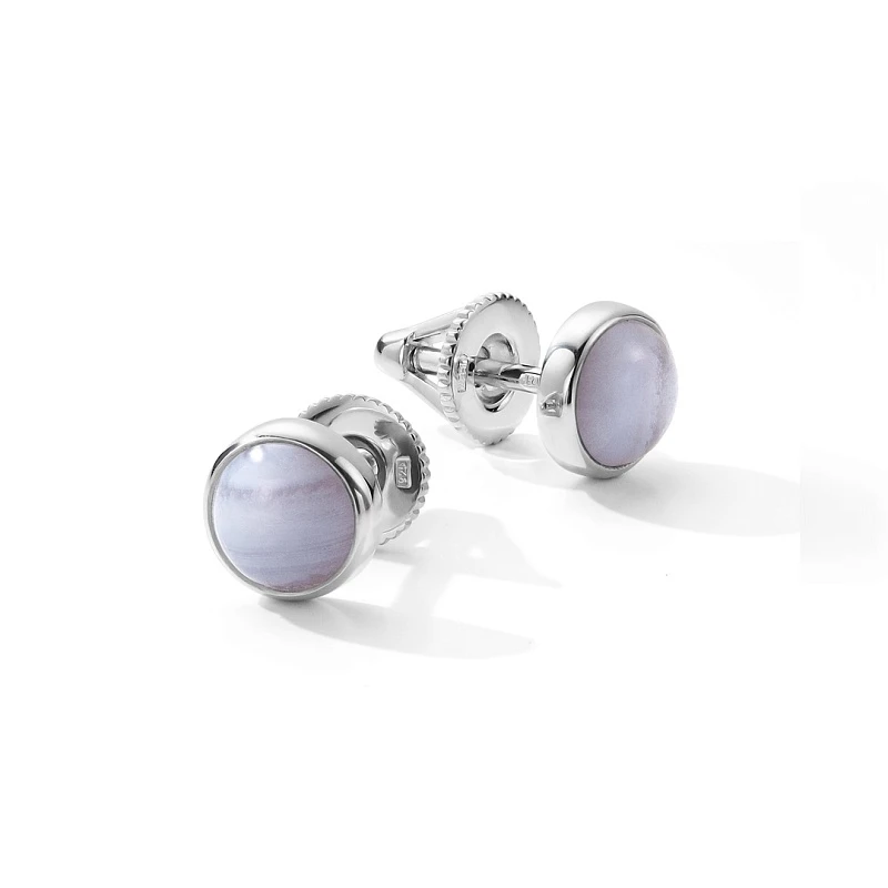 Серьги  серебряные с агатом