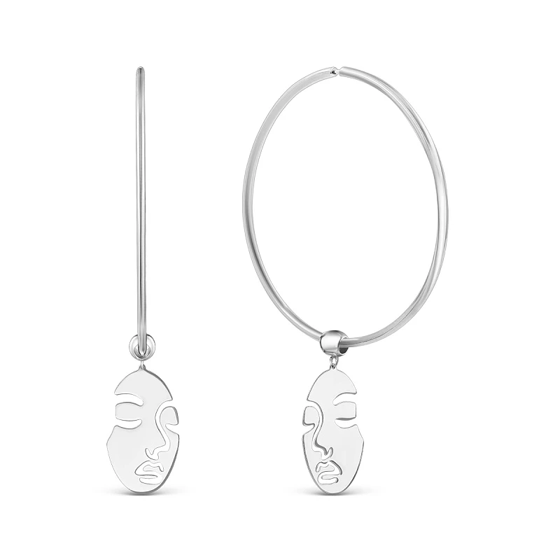 Серьги  серебряные