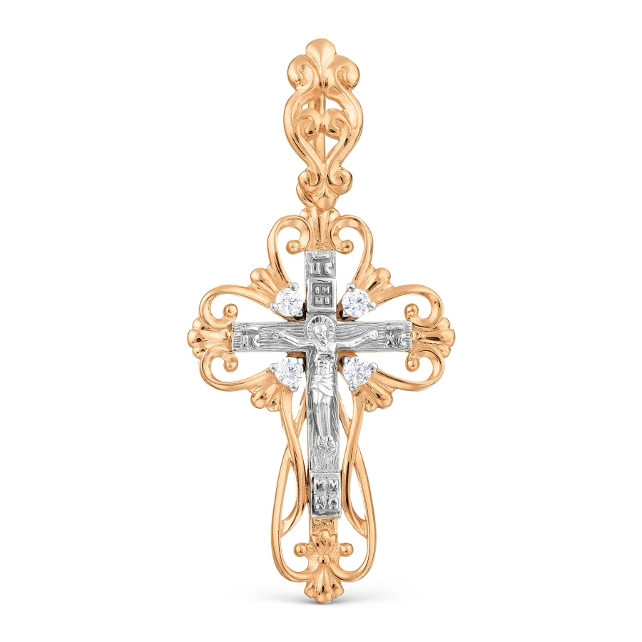 Подвеска  из красного золота с фианитом