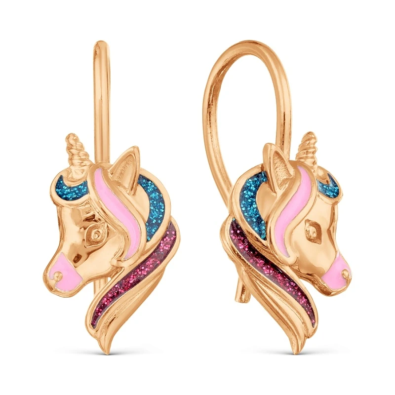 Серьги  из красного золота