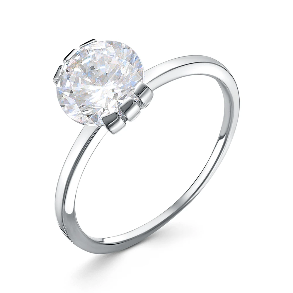 Кольцо  серебряное с фианитом