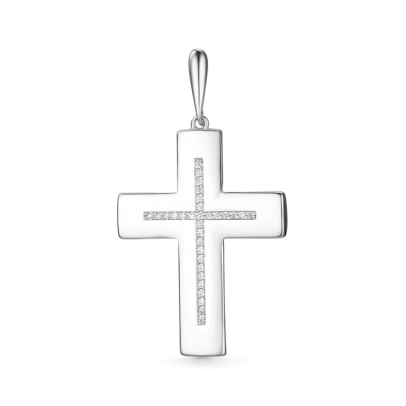 Подвеска  серебряная с фианитом