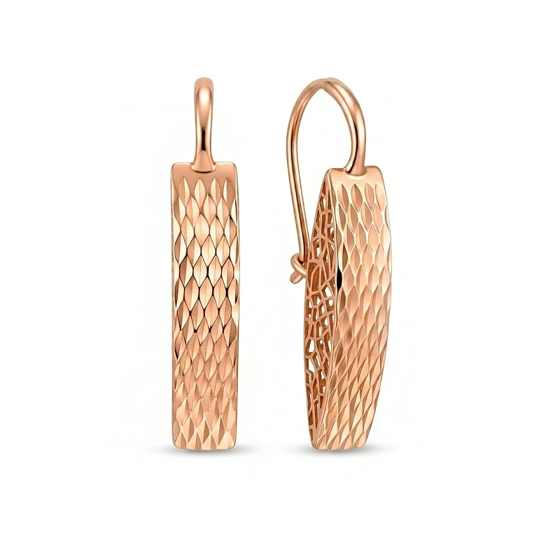 Серьги  из красного золота