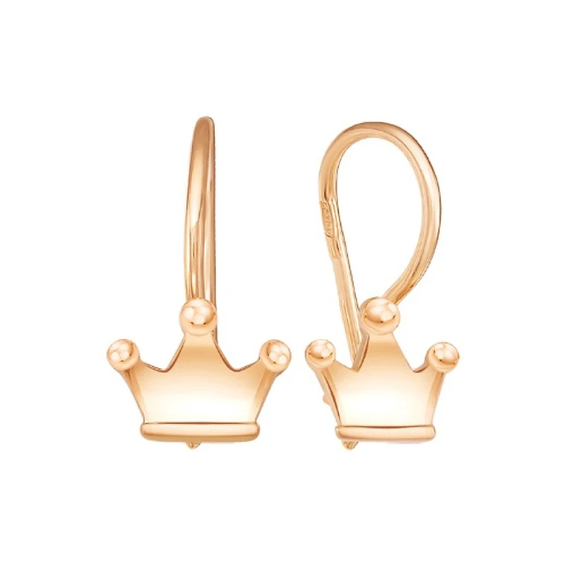 Серьги  из красного золота