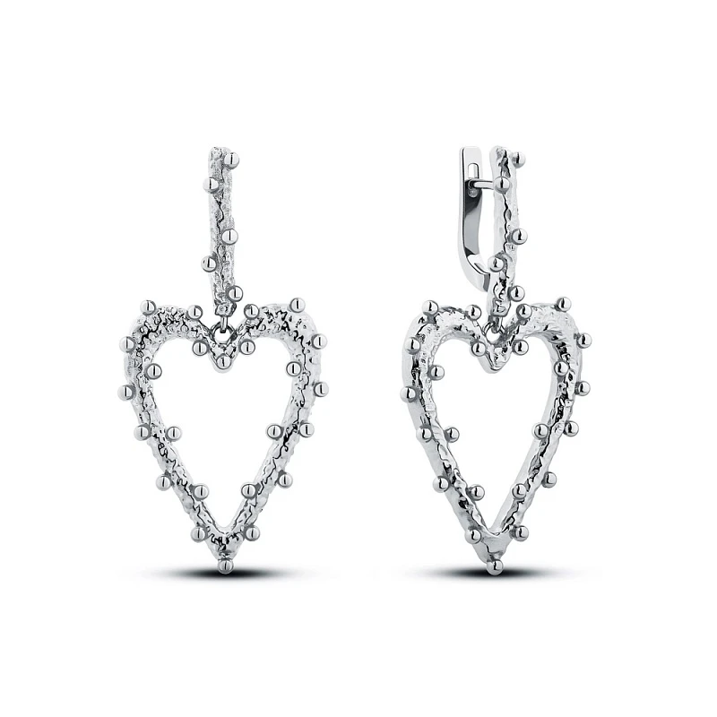 Серьги  серебряные