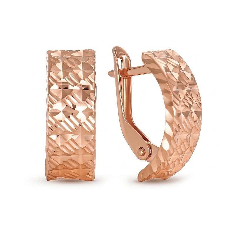 Серьги  из красного золота