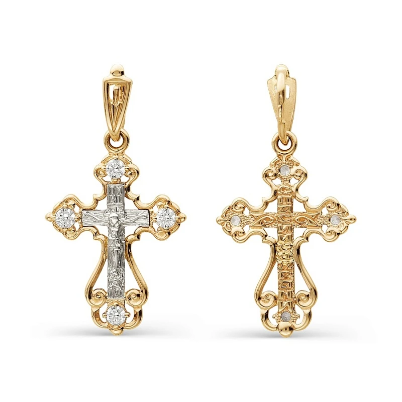 Подвеска  из красного золота с фианитом