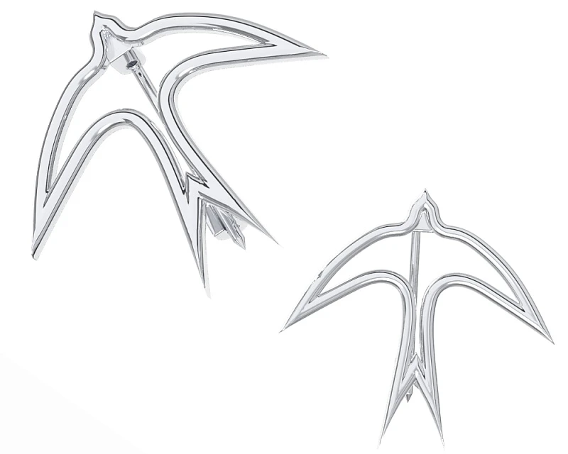 Брошь  серебряная