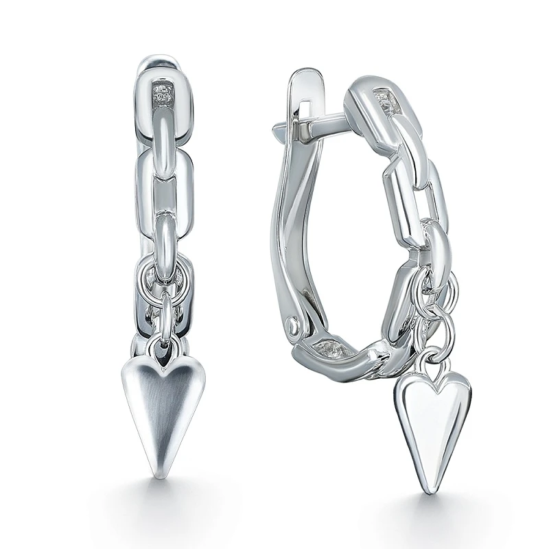 Серьги  серебряные