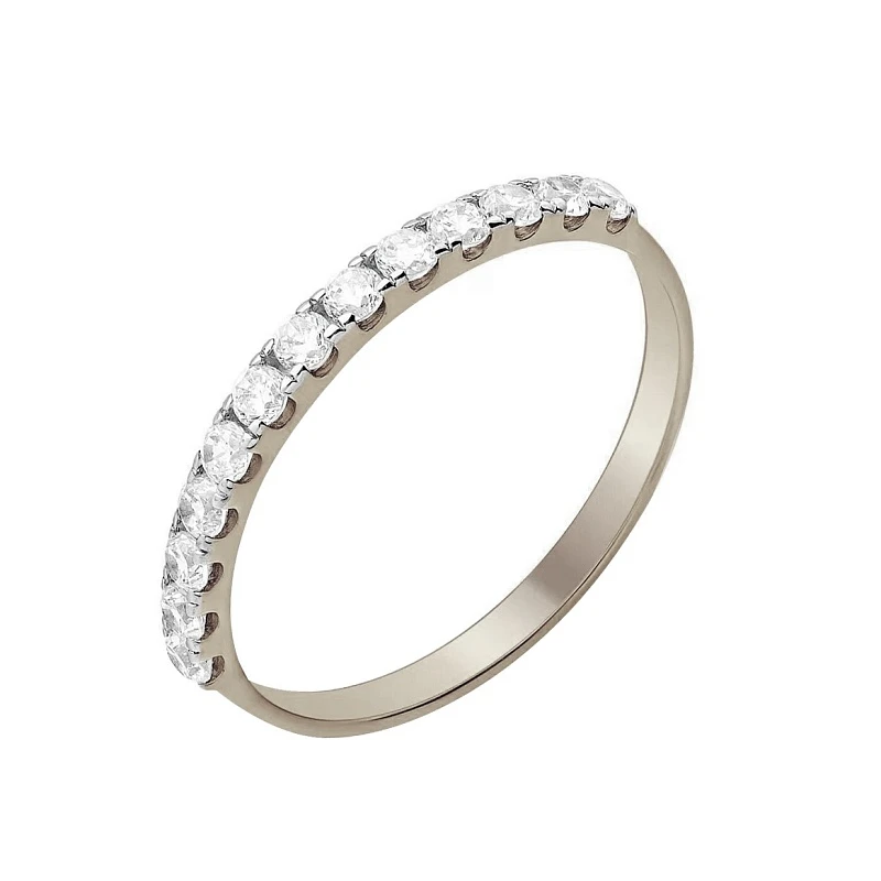 Кольцо  серебряное с фианитом