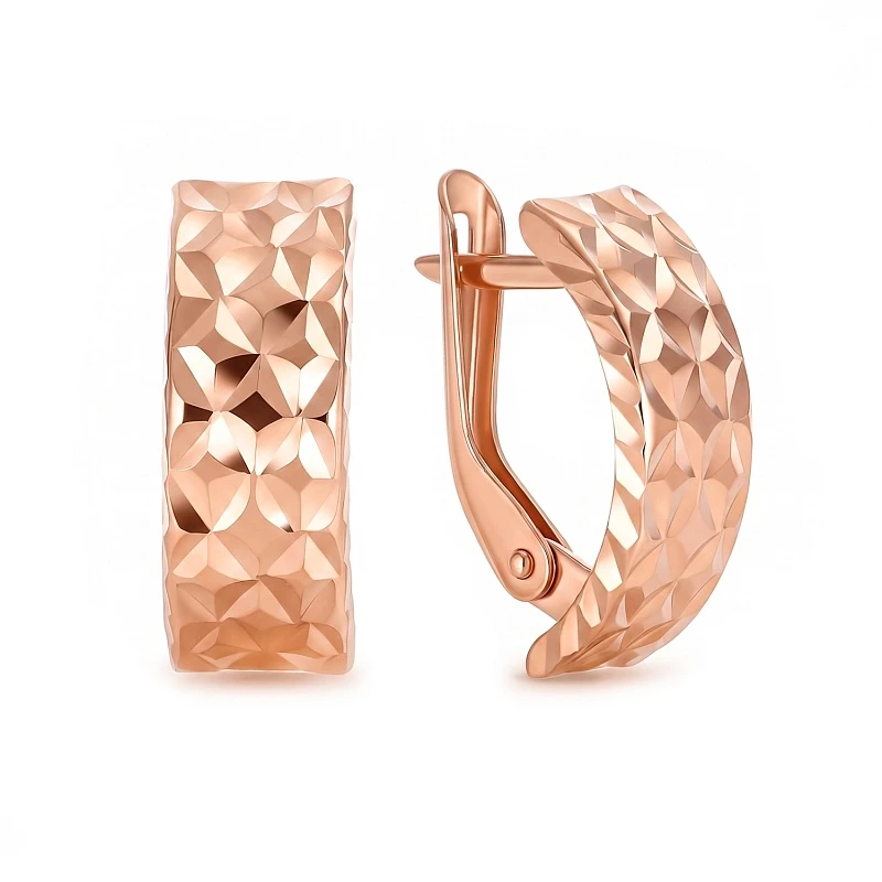 Серьги  из красного золота