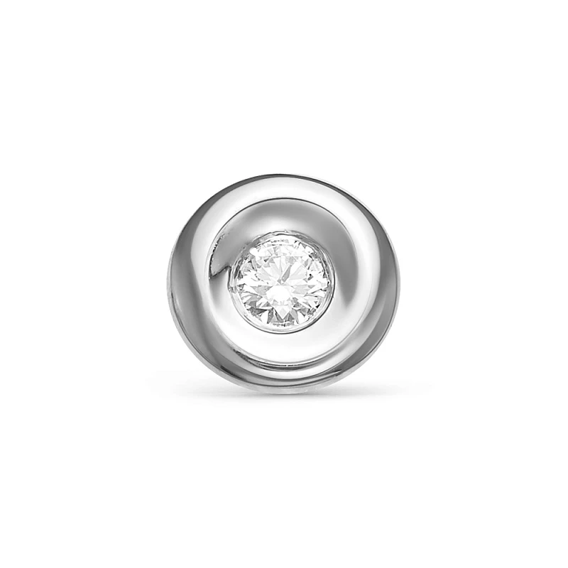 Подвеска  из белого золота с природным бриллиантом