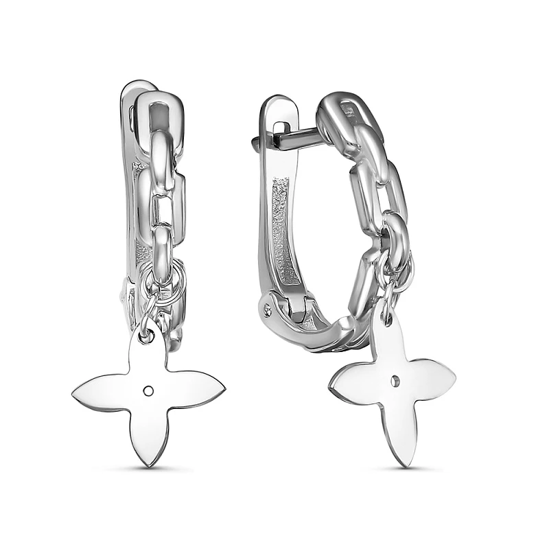 Серьги  серебряные