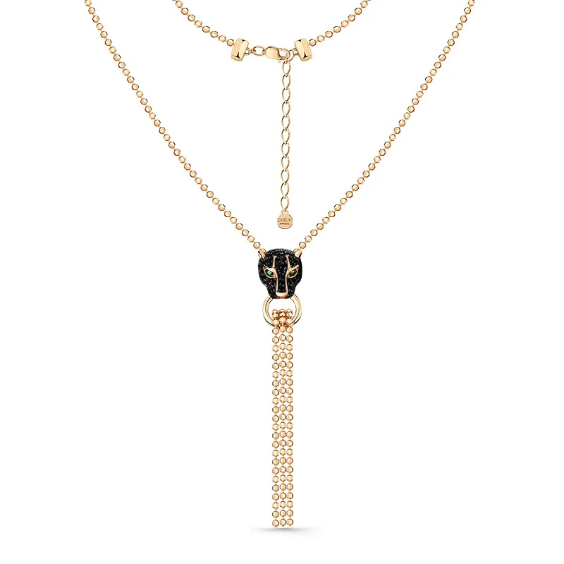 Колье  из красного золота с фианитом