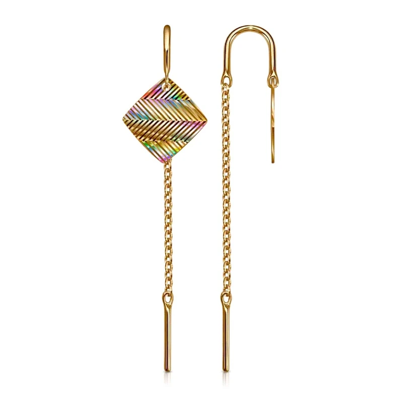 Серьги  из красного золота