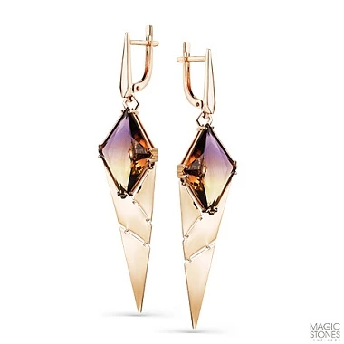 Серьги «MAGIC STONES» золотые
