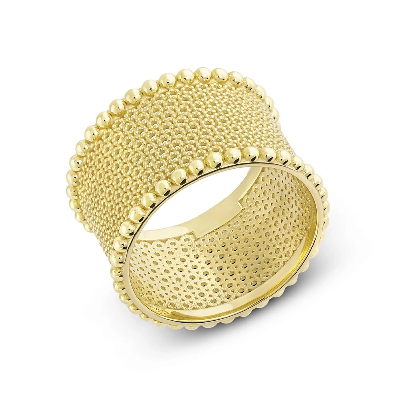 Кольцо  из серебра с лимонной позолотой