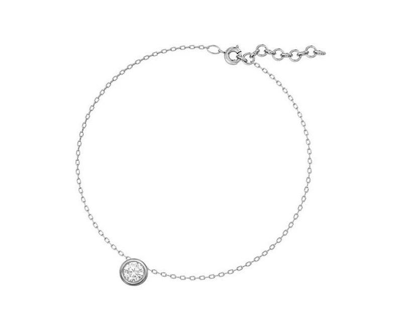 Браслет  серебряный с фианитом