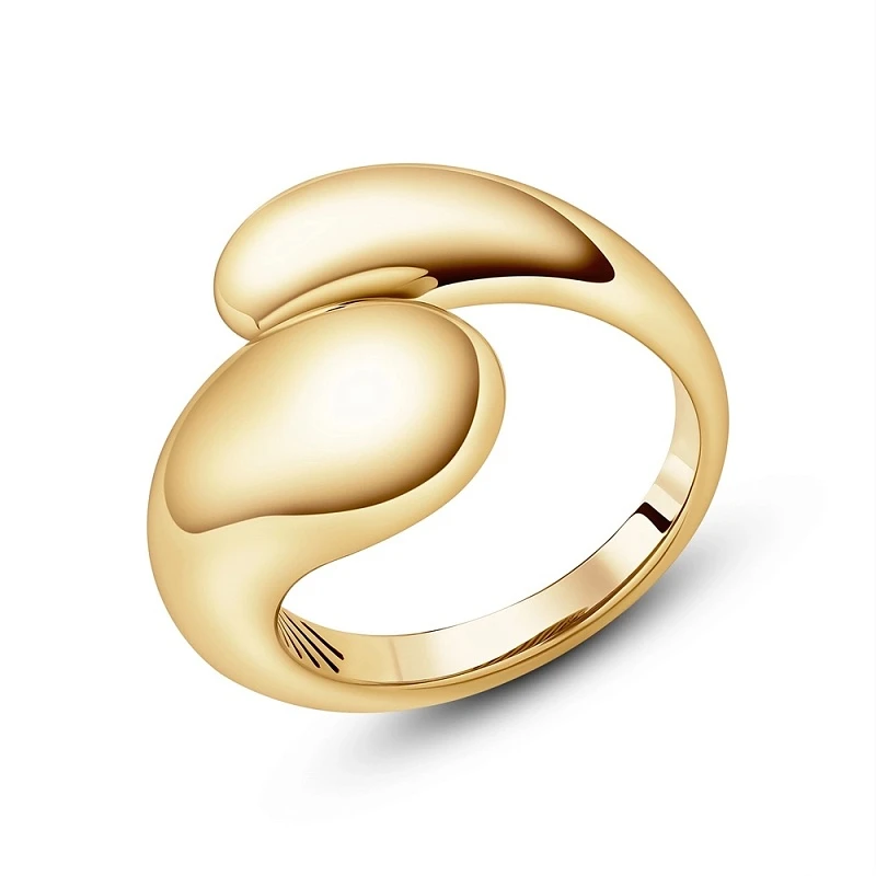 Кольцо  из серебра с лимонной позолотой