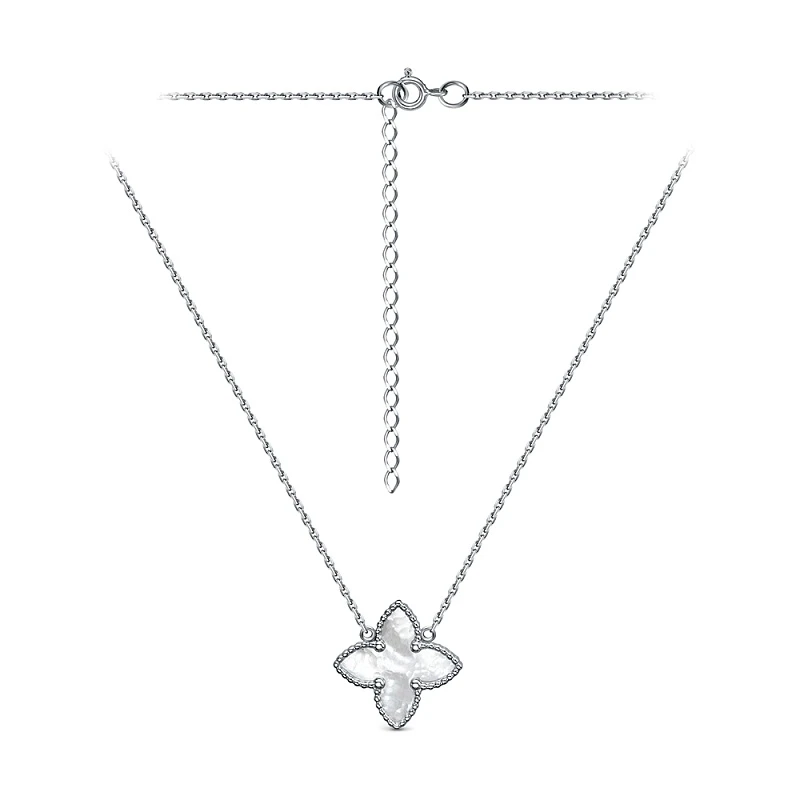 Колье  серебряное с перламутром