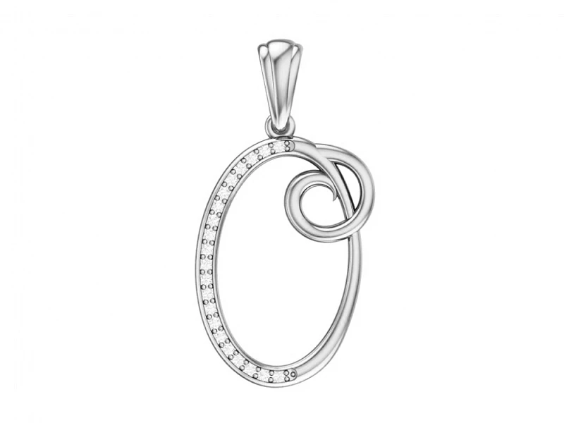 Подвеска  серебряная с фианитом