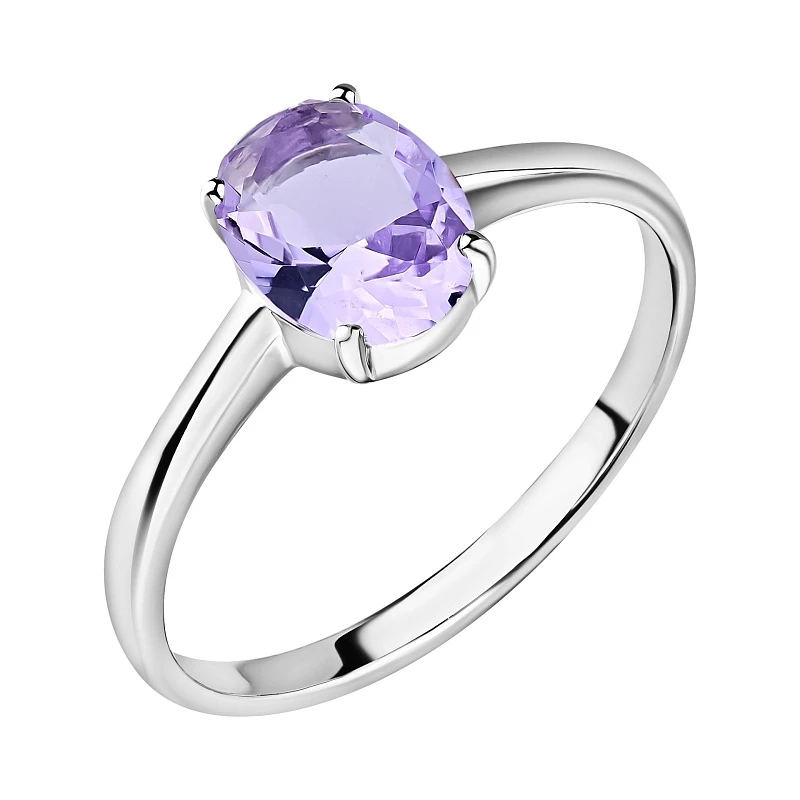 Кольцо  серебряное с кварцем