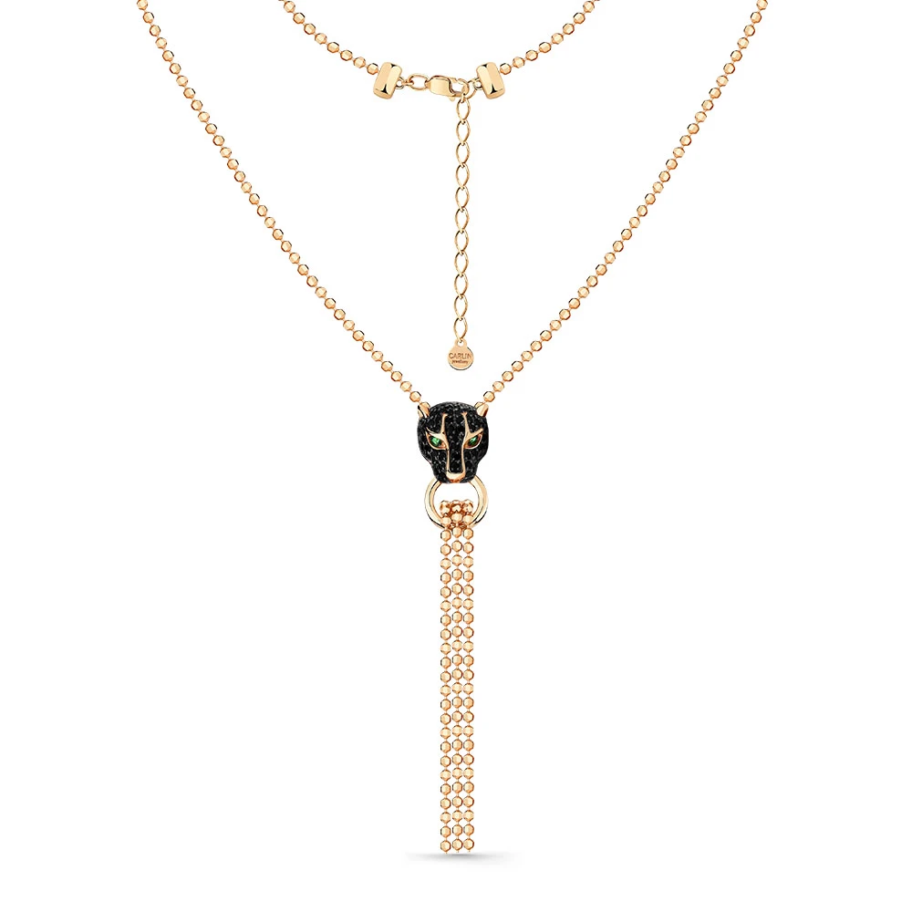 Колье  из красного золота с фианитом