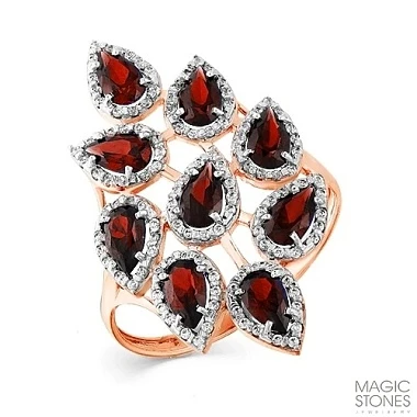 Кольцо «MAGIC STONES» золотое