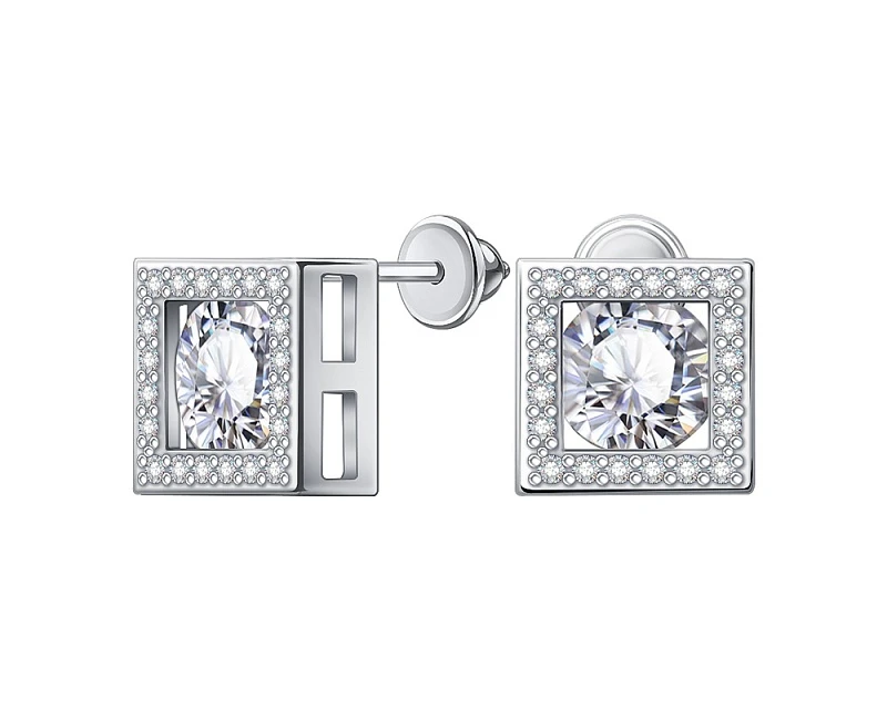 Серьги  серебряные с фианитом