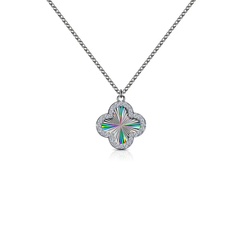 Колье  из белого золота с фианитом