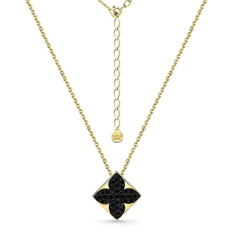 Колье  золотое с фианитом